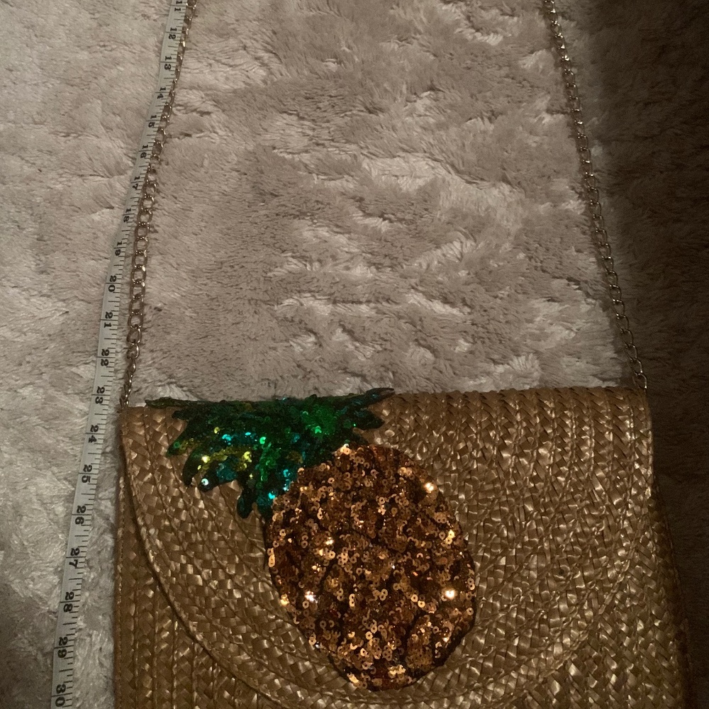 Betsey Johnson Straw Pineapple Bag Gem